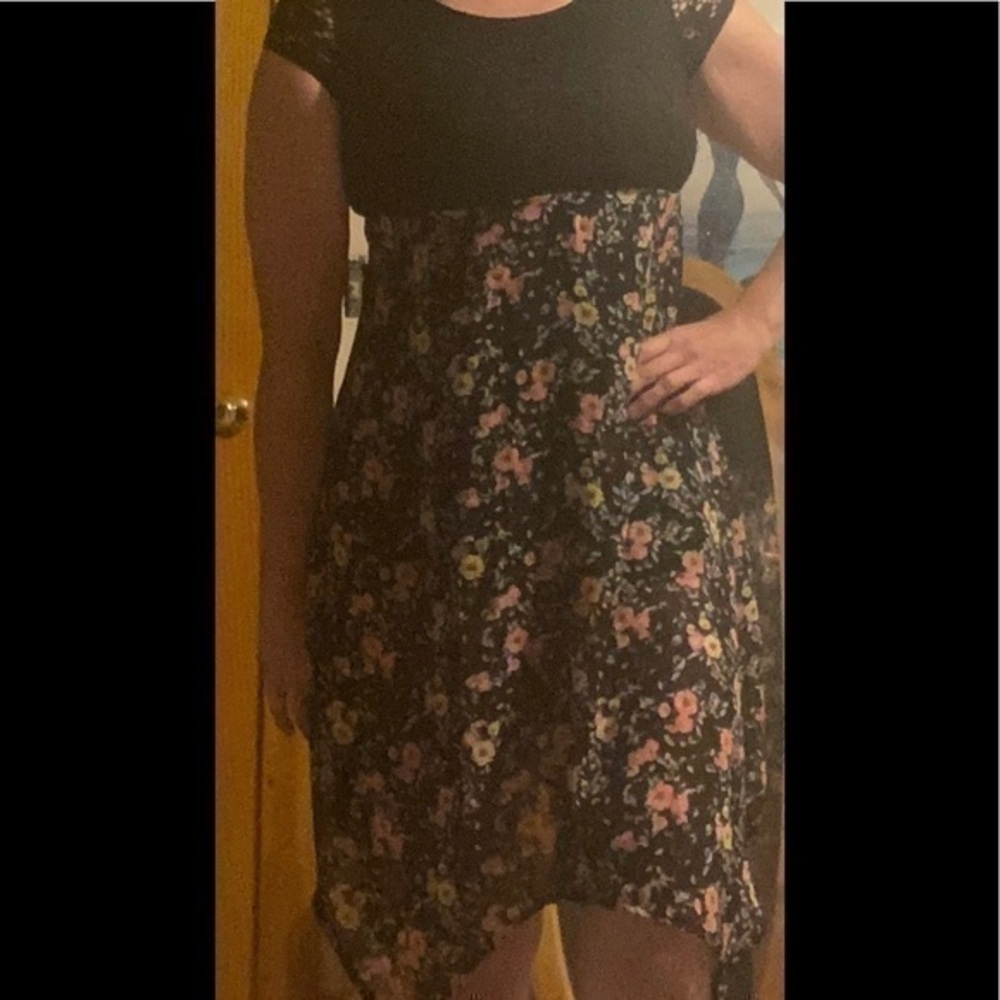 XHILARATION sun dress floral 7/8